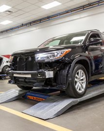 Toyota on vehicle lift | Central City Toyota in Philadelphia PA