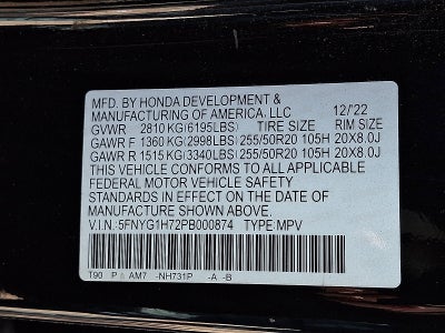 2023 Honda Pilot Touring