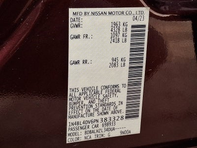 2023 Nissan Altima 2.5 SV