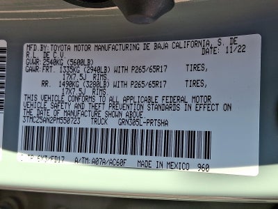 2023 Toyota Tacoma 4WD TRD Sport