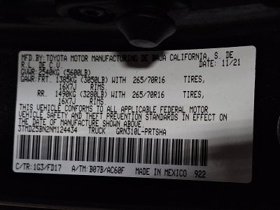 2022 Toyota Tacoma 4WD TRD Off Road