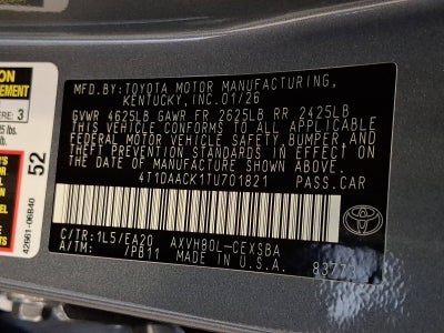 2026 Toyota Camry SE