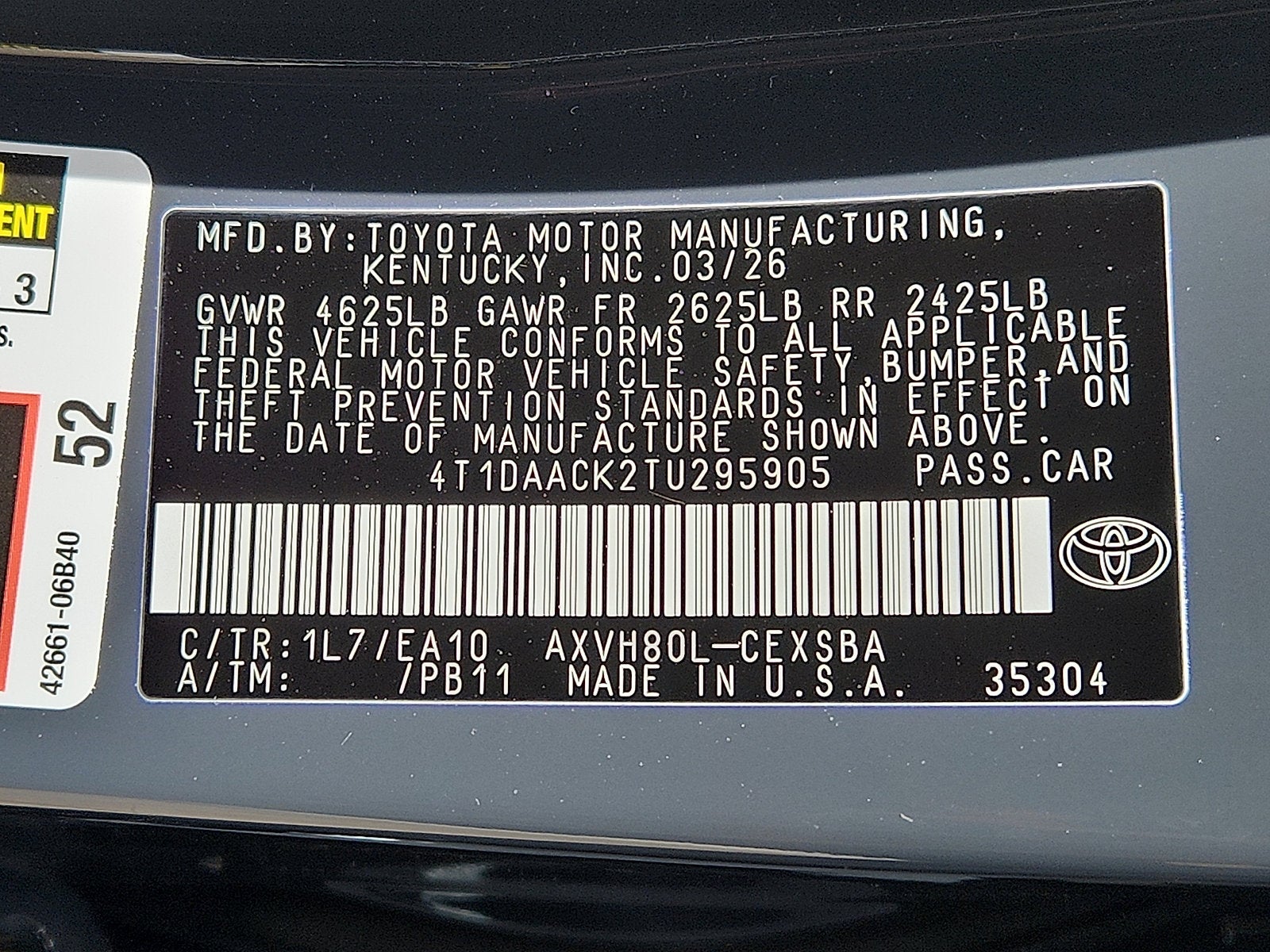 2026 Toyota Camry SE