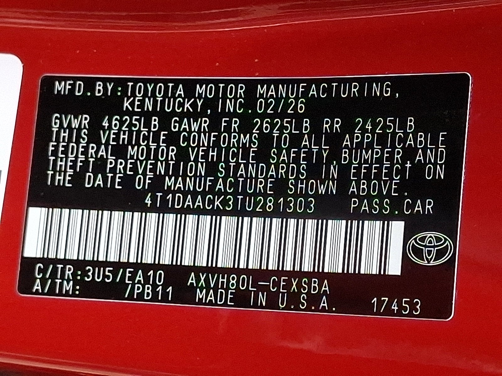 2026 Toyota Camry SE