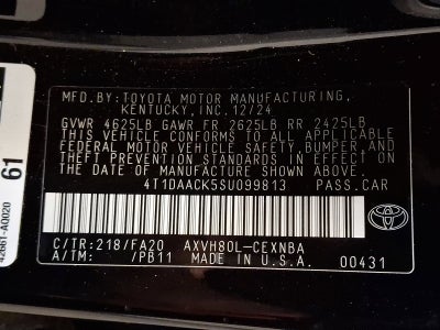 2025 Toyota Camry LE