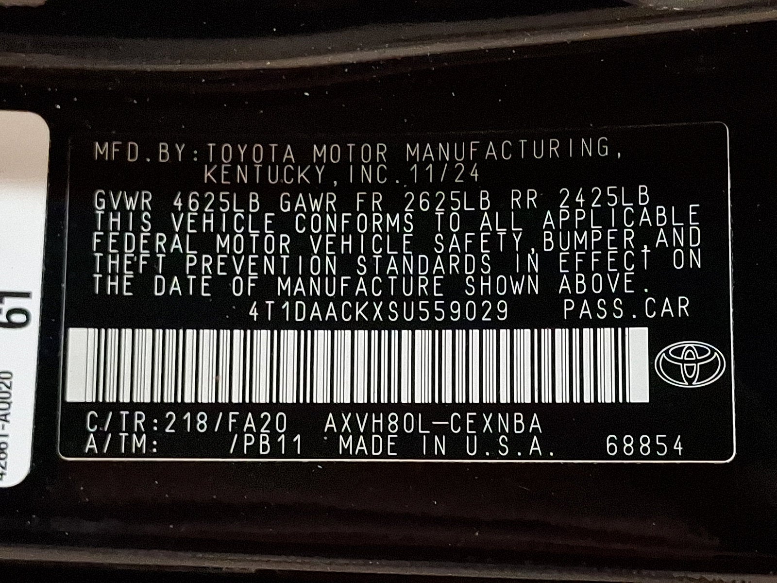 2025 Toyota Camry LE