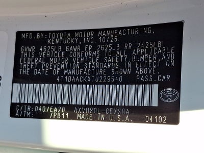 2026 Toyota Camry Nightshade