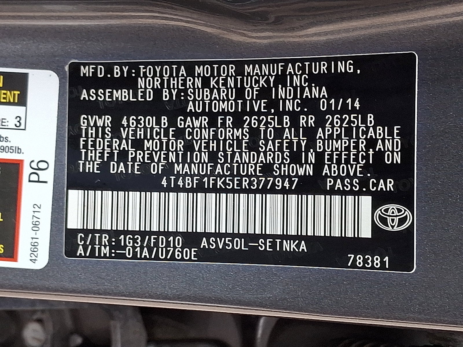 2014 Toyota Camry LE