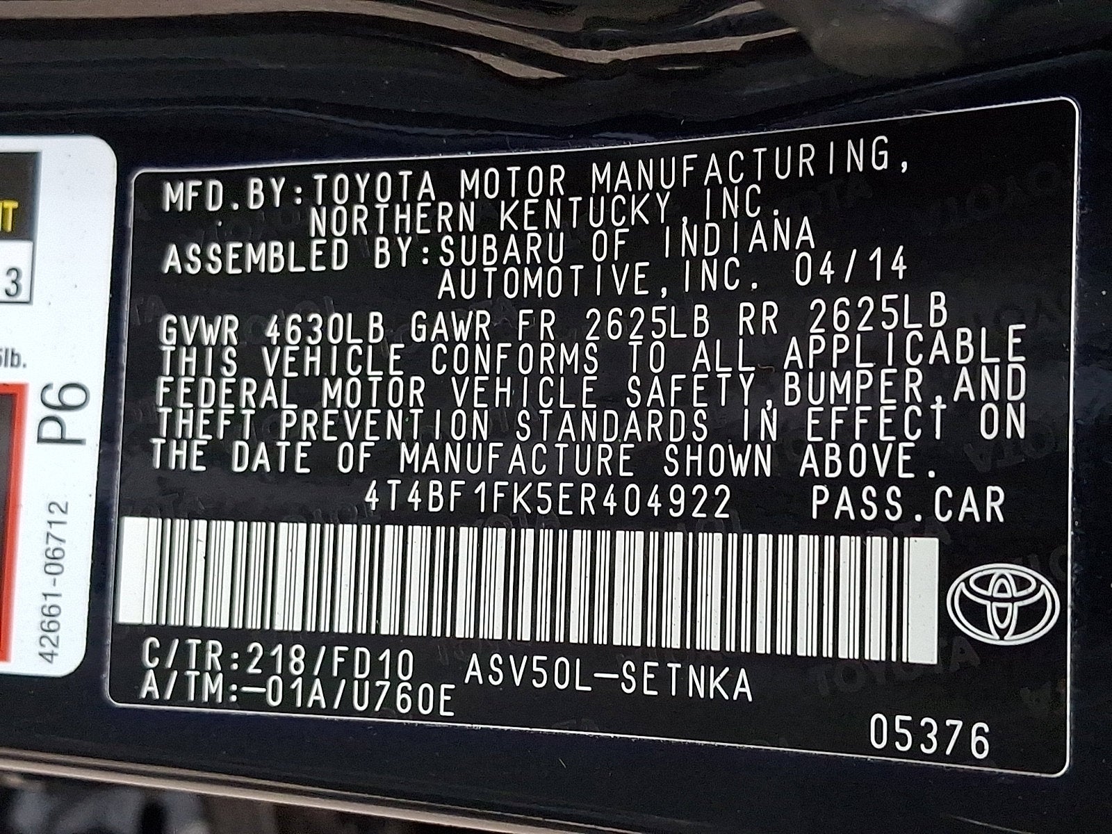 2014 Toyota Camry LE