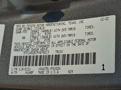 2023 Toyota Tundra 4WD SR5