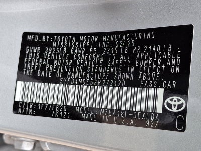 2025 Toyota Corolla LE