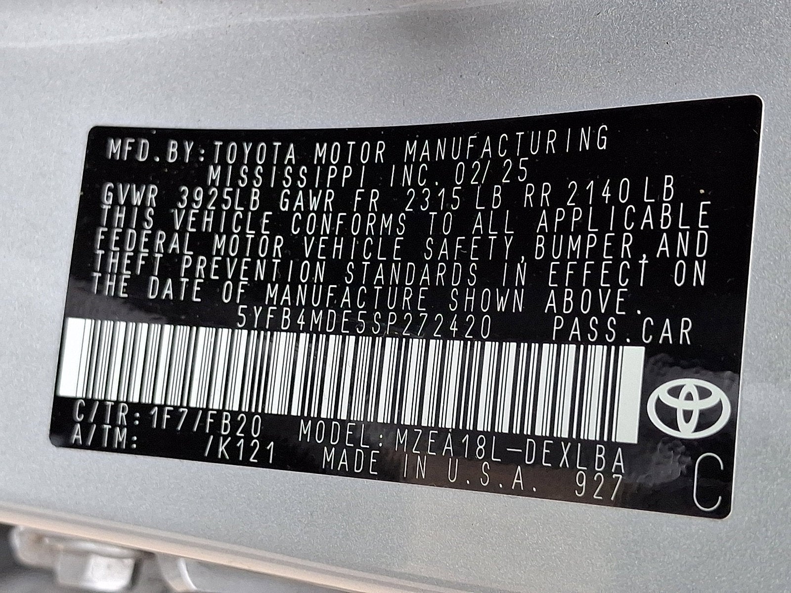 2025 Toyota Corolla LE