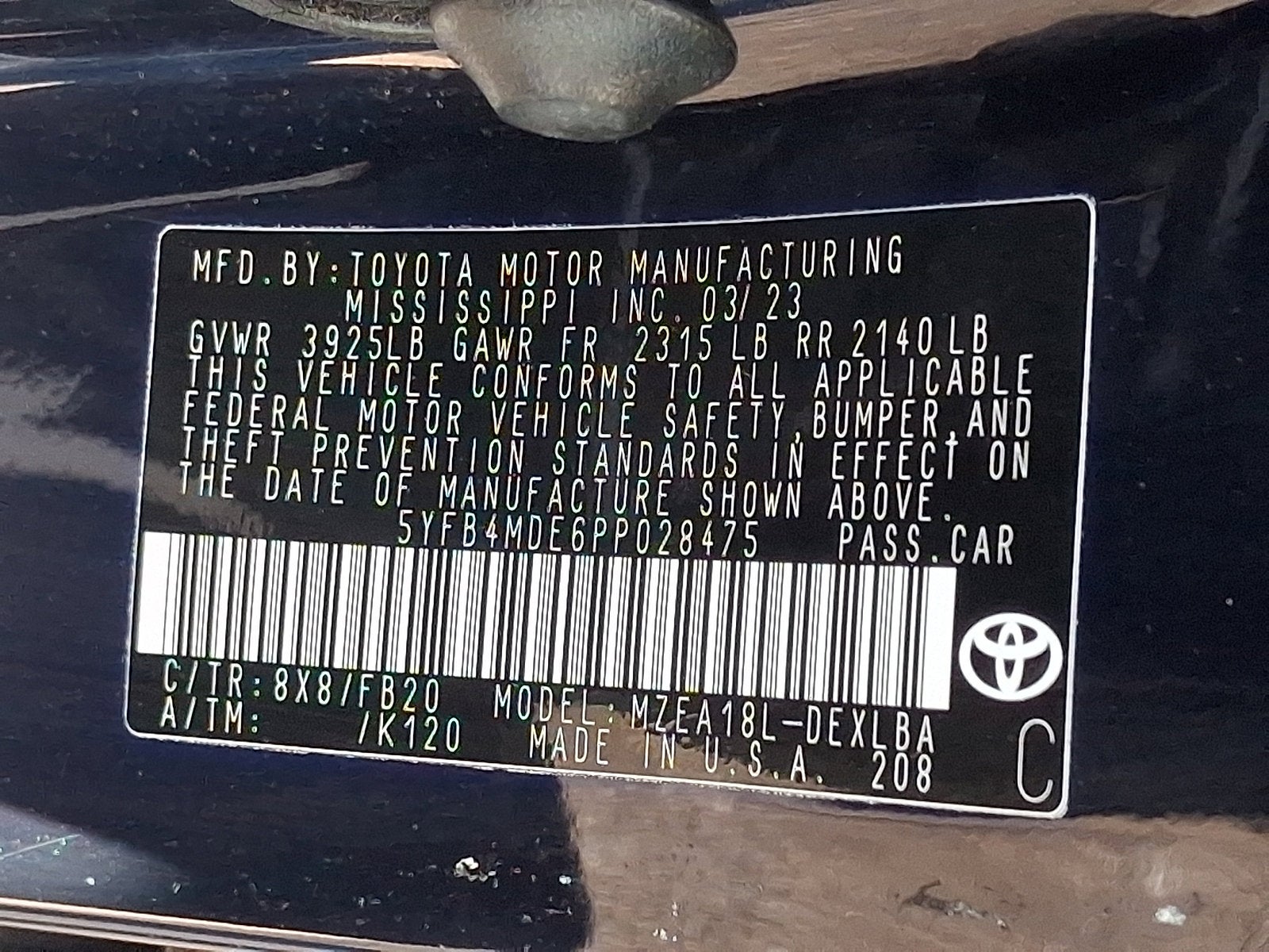 2023 Toyota Corolla LE