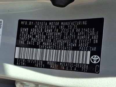 2026 Toyota Corolla SE