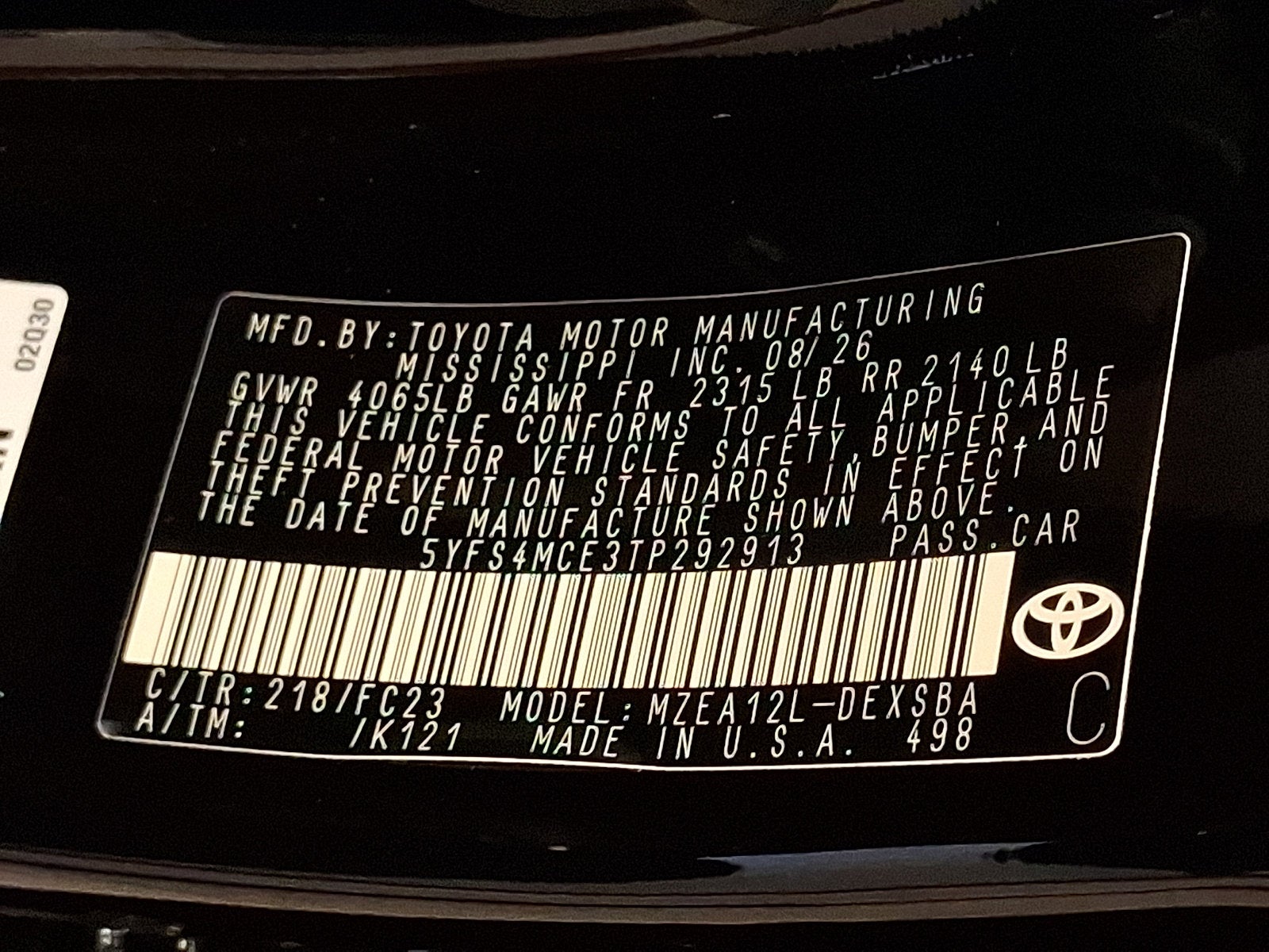 2026 Toyota Corolla SE